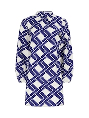 Синий - Платье-туника с поясом M&Co - Изображение 5 5