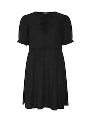 Yours Curve Black Bow Front Mini Dress - Image 5 of 5