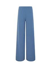 Long Tall Sally Blue Linen Look Wide Leg Trousers - Image 5 of 5