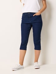 M&Co Blue Denim Capri Jeans - Image 1 of 4