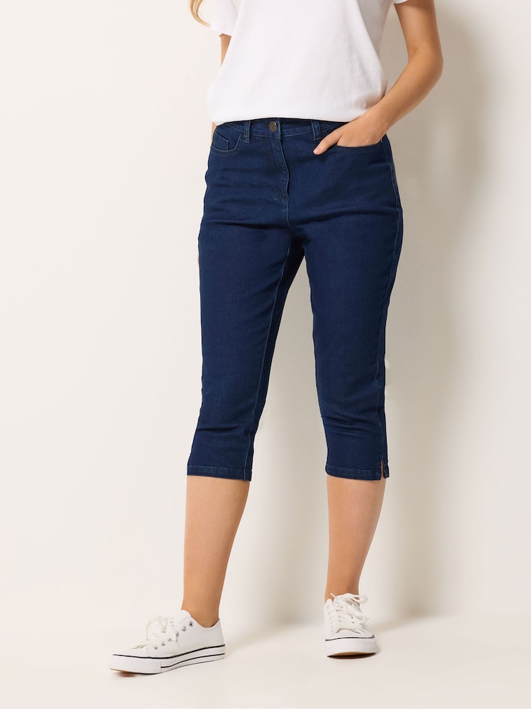M&Co Blue Denim Capri Jeans - Image 1 of 4