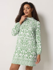 Зеленый - Платье-туника с поясом M&Co - Изображение 1 5