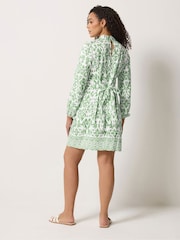 Зеленый - Платье-туника с поясом M&Co - Изображение 3 5