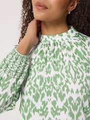 Зеленый - Платье-туника с поясом M&Co - Изображение 4 5