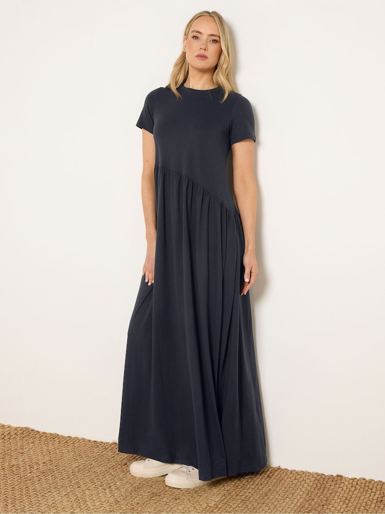Long Tall Sally Navy Asymmetric Maxi Dress - Image 2 of 5