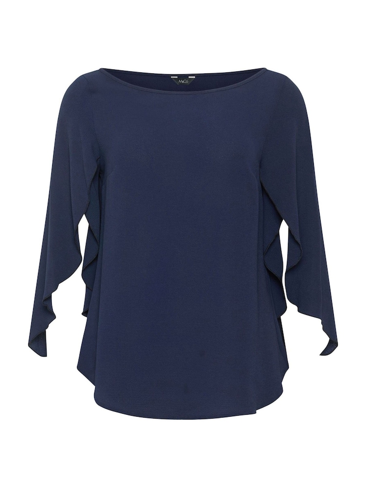 M&Co Blue Long Angel Sleeve Blouse - Image 5 of 5