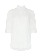M&Co White Crinkle Tab Sleeve Shirt - Image 5 of 5