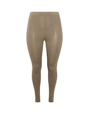 Yours Curve Brown Active Side Stripe Leggings - Image 5 of 5