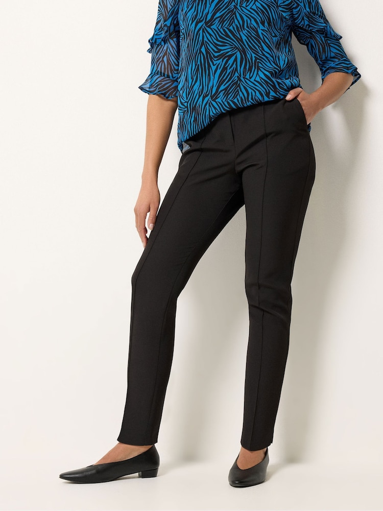 M&Co Black Pintuck Tailored Trousers - Image 1 of 5