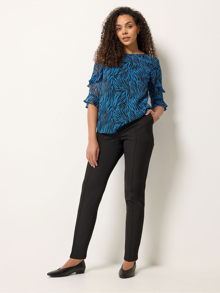 M&Co Black Pintuck Tailored Trousers - Image 2 of 5