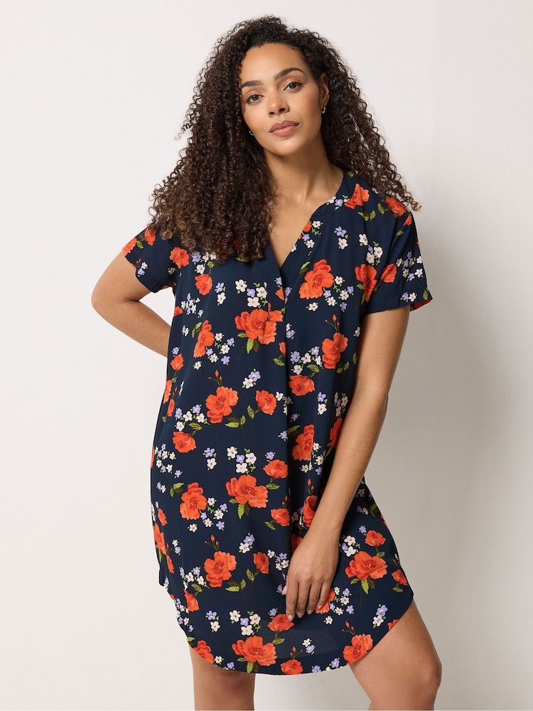 Синий - M&Co Notch Neck Mini Dress - Изображение 1 5