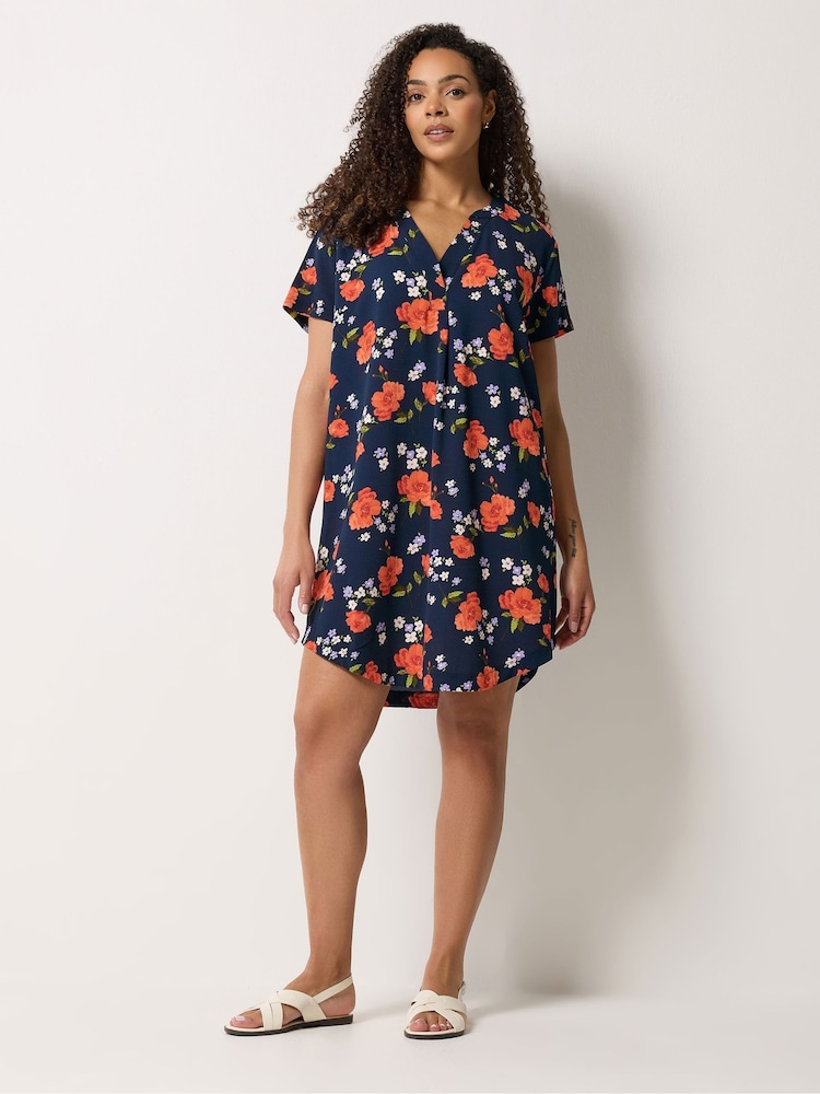 Синий - M&Co Notch Neck Mini Dress - Изображение 2 5