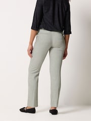 M&Co Grey Stripe Tailored Linen Blend Trousers - Image 3 of 5