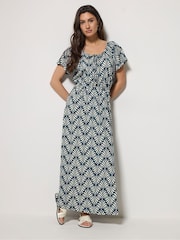 فستان ماكسي بربطة عنق من M&Co - Image 2 of 5