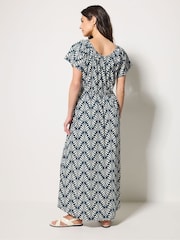 فستان ماكسي بربطة عنق من M&Co - Image 3 of 5