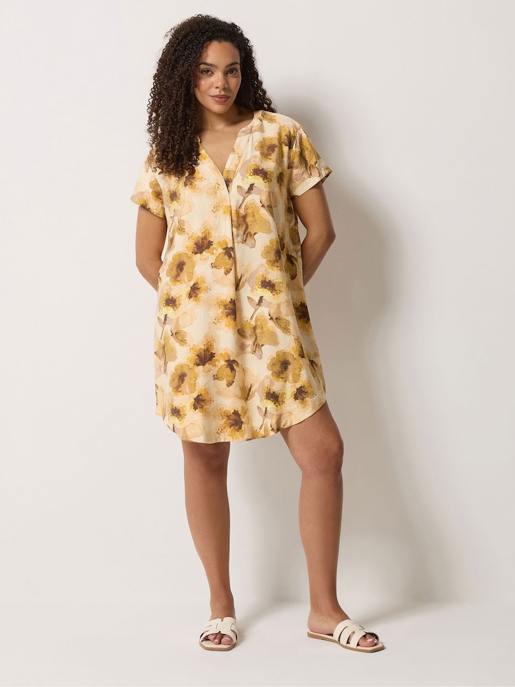 Желтый - M&Co Notch Neck Mini Dress - Изображение 2 5