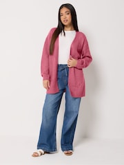 M&Co Pink Petite Flower Embroidered Edge To Edge Cardigan - Image 2 of 5