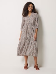 M&Co Pink Tiered Maxi Dress - Image 2 of 5