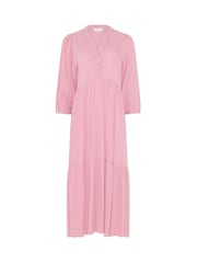 M&Co Pink Tiered Half Placket Maxi Dress - Image 5 of 5