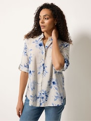 Floral blanc - Chemise à manches M&Co raglan - Image 1 de 5