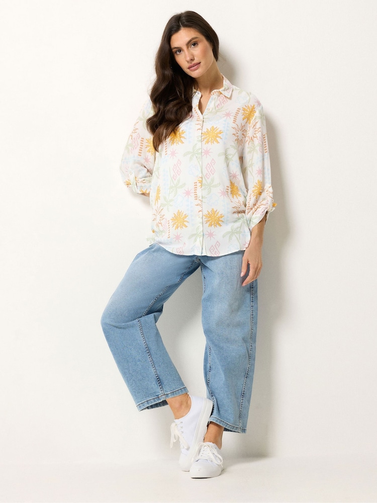 M&Co White Tropical Print Shirt - Image 2 of 5