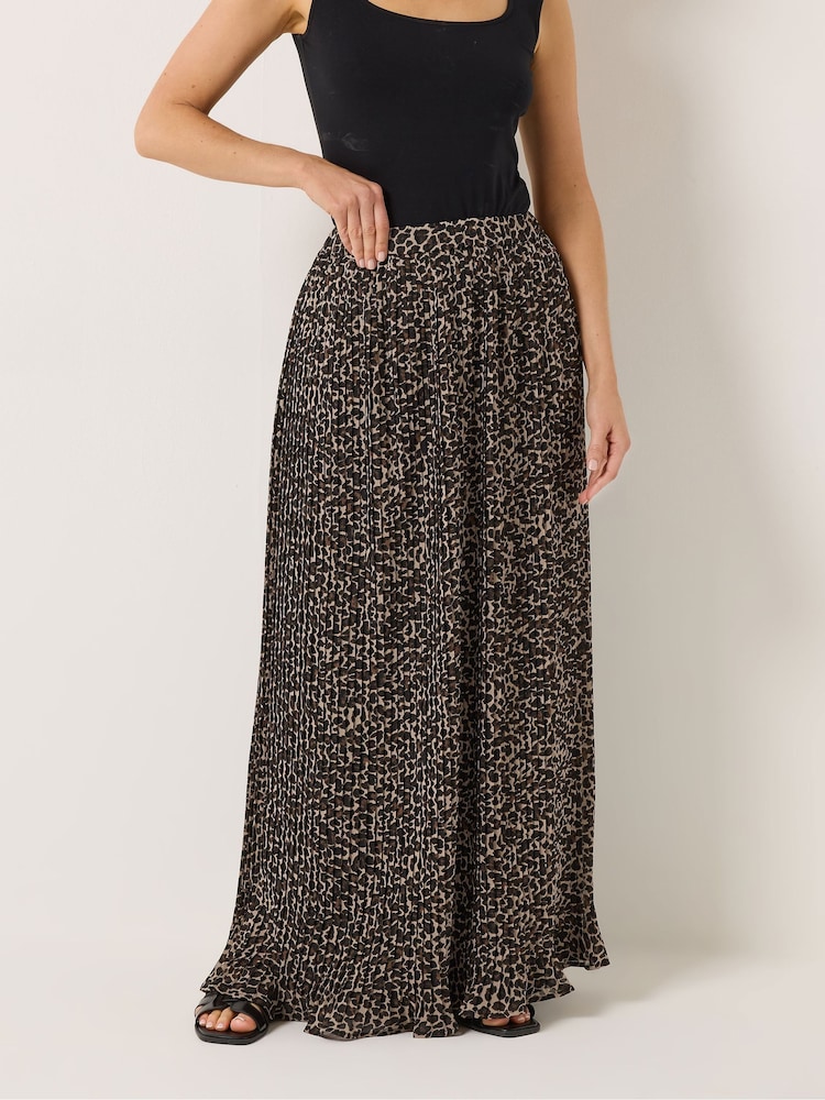 Long Tall Sally Brown Pleated Maxi Skirt - Image 2 of 5