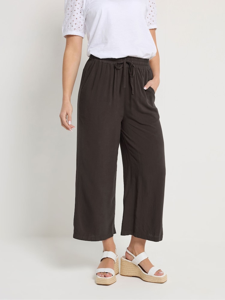 M&Co Brown Wide Leg Culottes - Image 1 of 5
