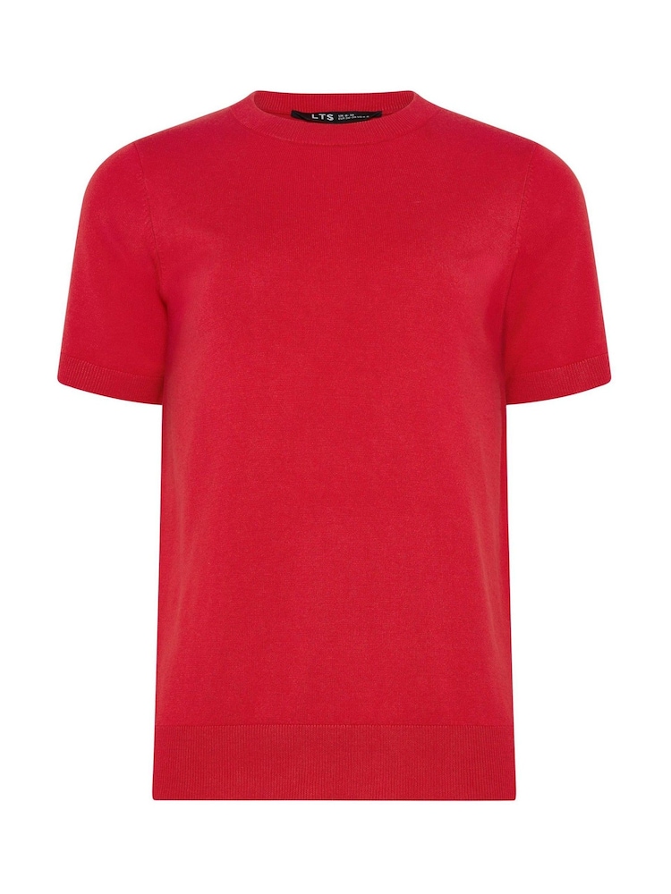 Long Tall Sally Red Short Sleeve Knitted Jumper - Image 3 of 3