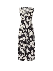 Yours Curve Black Sleeveless Wrap Front Dress - Image 5 of 5