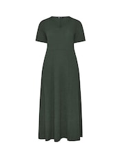 Verde - Yours Curve Textured V-Neckline Maxi Dress - Imagen 5 de 5