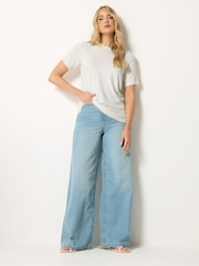 Long Tall Sally White Short Sleeve Knitted Jumper - Image 2 of 5
