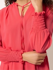 M&Co Orange Tie Neck Blouse - Image 4 of 5