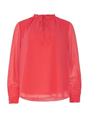 M&Co Orange Tie Neck Blouse - Image 5 of 5