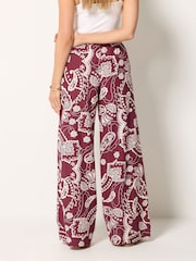 Long Tall Sally Red Wide Leg Trousers - Image 3 of 5
