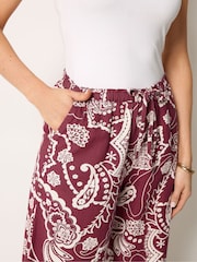 Long Tall Sally Red Wide Leg Trousers - Image 4 of 5