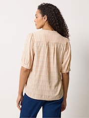 M&Co Orange Short Puff Sleeve Blouse - Image 3 of 5