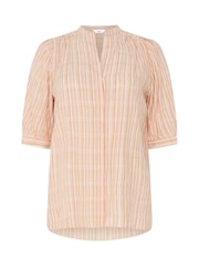 M&Co Orange Short Puff Sleeve Blouse - Image 5 of 5