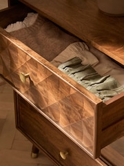 Mid Natural Lloyd Solid Mango Wood 6 Drawer Wide Chest of Drawers - Image 5 of 9