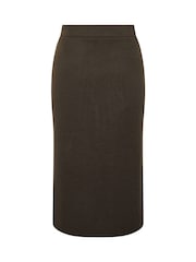 Yours Curve Brown Limited Knitted Skirt - Image 5 of 5