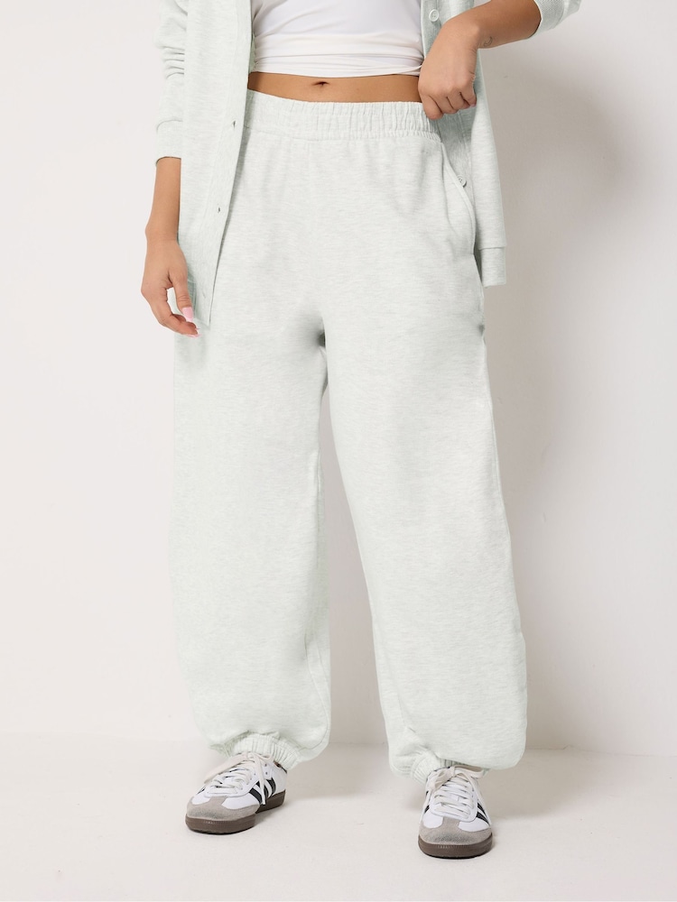 PixieGirl Petite Grey Brushed Balloon Joggers - Image 1 of 5