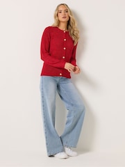 Long Tall Sally Red Knitted Cardigan - Image 3 of 5
