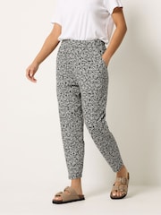 M&Co Black Petite Jersey Hareem Trousers - Image 1 of 5