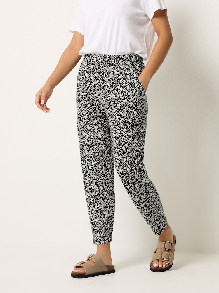 M&Co Black Petite Jersey Hareem Trousers - Image 1 of 5