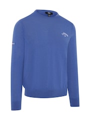 Callaway Apparel Blue Crew Neck Merino Mix Sweater - Image 5 of 6