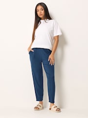 M&Co Blue Petite Jersey Hareem Trousers - Image 2 of 5