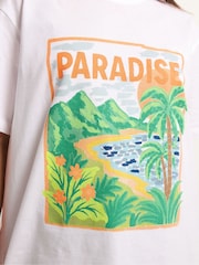 PixieGirl Petite Paradise Slogan T-Shirt - תמונה 4 מתוך 5