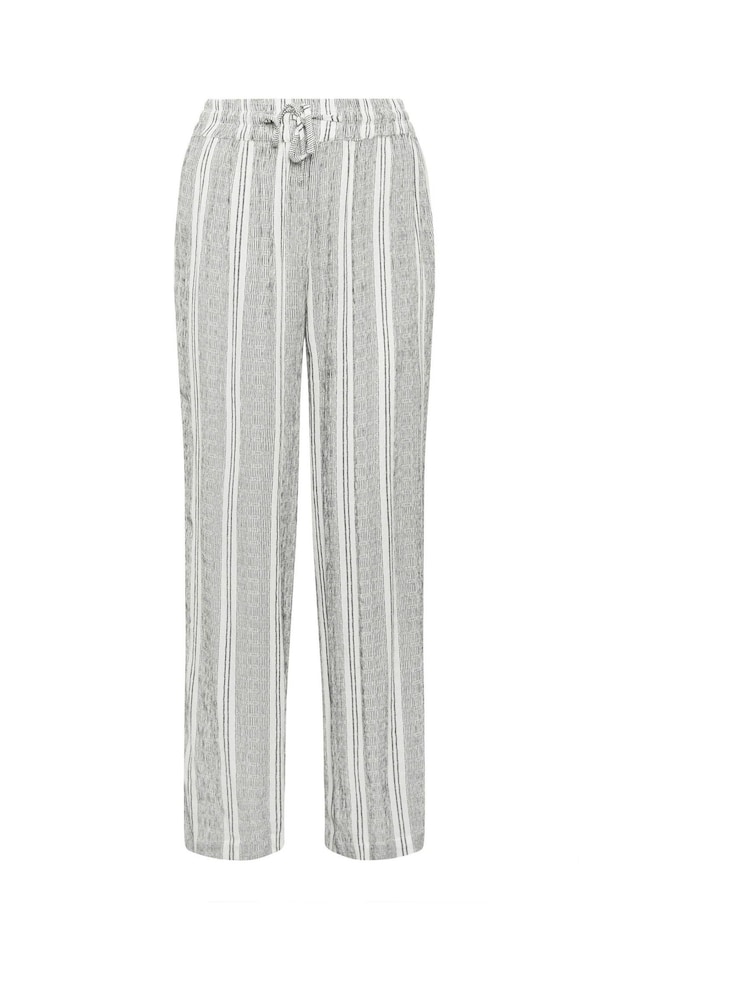 M&Co White Petite Stripe Wide Leg Trousers - Image 5 of 5