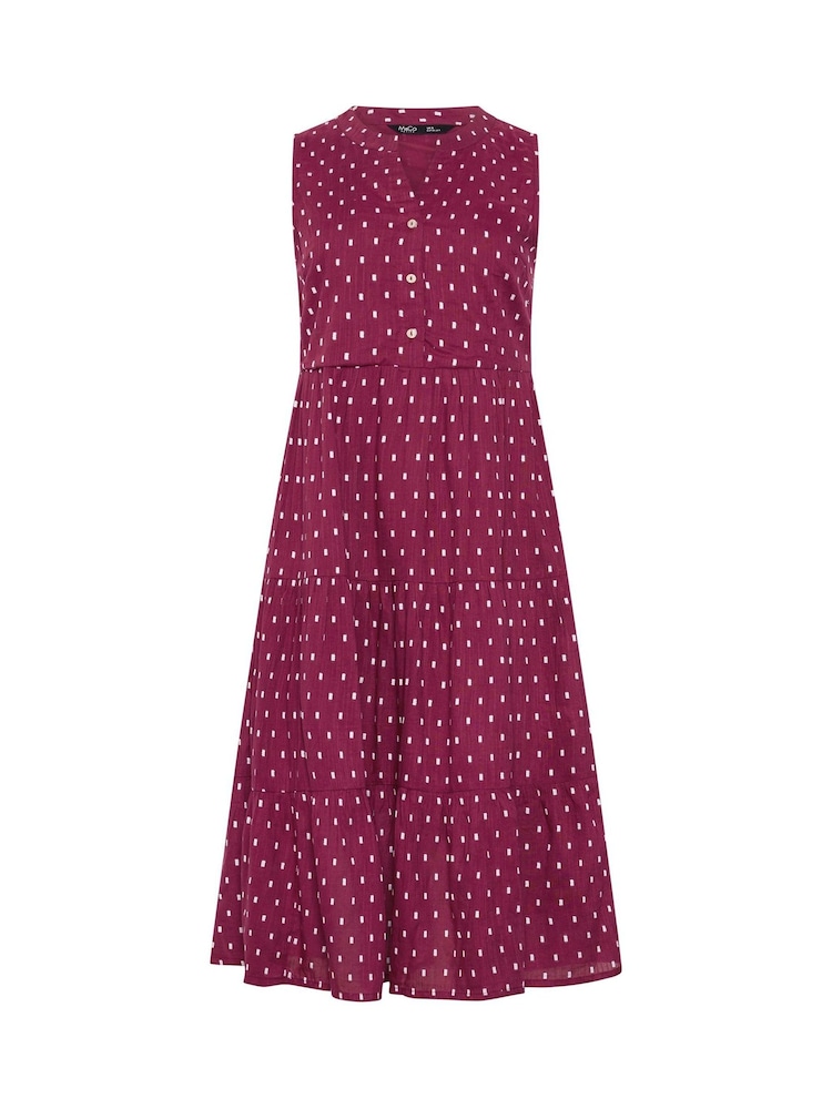 M&Co Petite Sleeveless Dobby Dress - Image 5 of 5