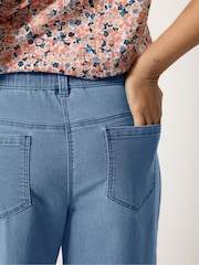 M&Co Midwash Blue Petite Wide Leg Jeggings - Image 4 of 5