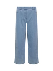 M&Co Midwash Blue Petite Wide Leg Jeggings - Image 5 of 5